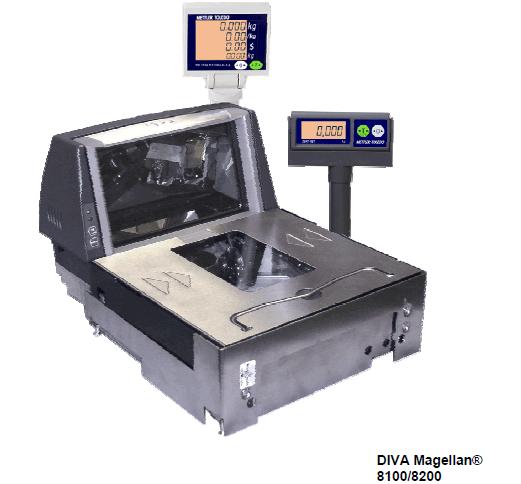 Сканер Magellan 8100/8200 и весовая ячейка Diva P1